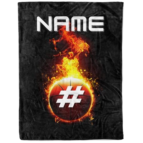 Basketball Name Number Blanket 2