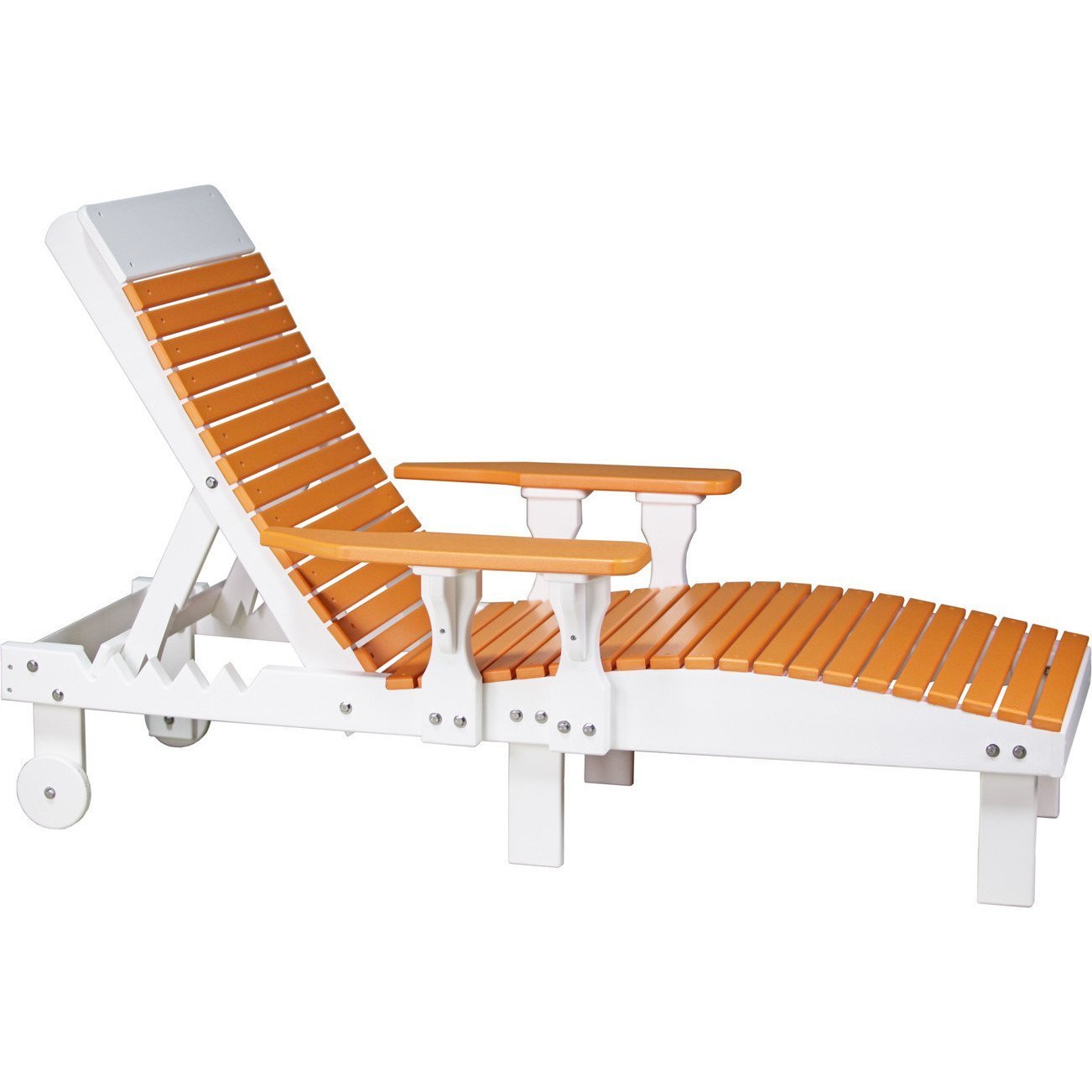 Eco-Friendly Recycled Plastic Lounge Chair with Cup Holder - Outdoor Patio, Poolside & Garden Relaxation Furniture