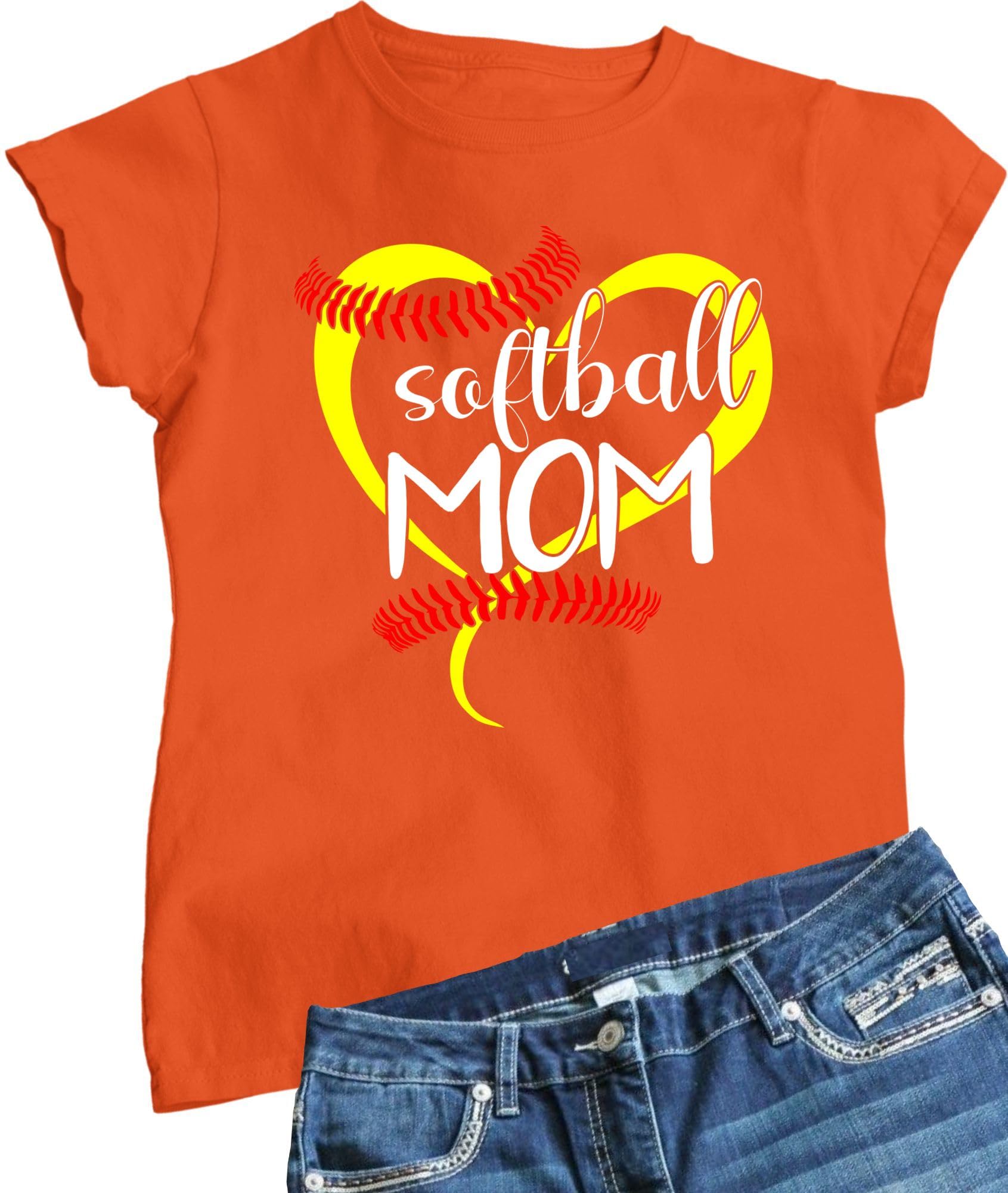 Softball Mom T-Shirt for Women - Perfect Mother's Day Gift - Comfortable & Stylish Team Apparel for Games, Practice & Support