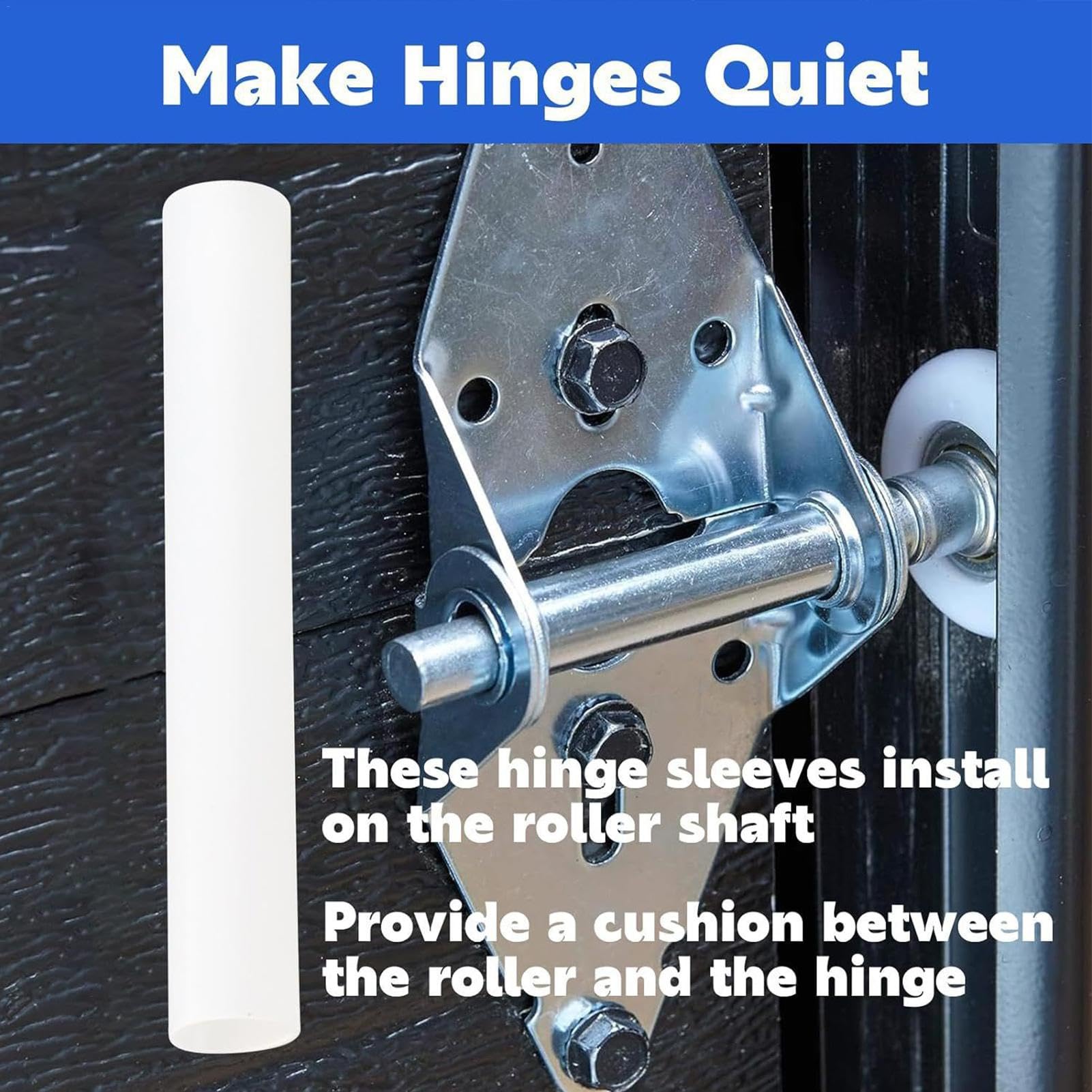 20 Pack High Precision Garage Door Rollers with Quiet Roller Sleeves | Heavy Duty Garage Door Hinge Replacement | Smooth Operation for Residential & Commercial Garage Doors | DIY Installation & Maintenance Solution