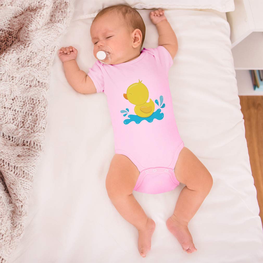 Funny Striped Baby Bodysuit with Duck - Cute Swimwear for Boys & Girls