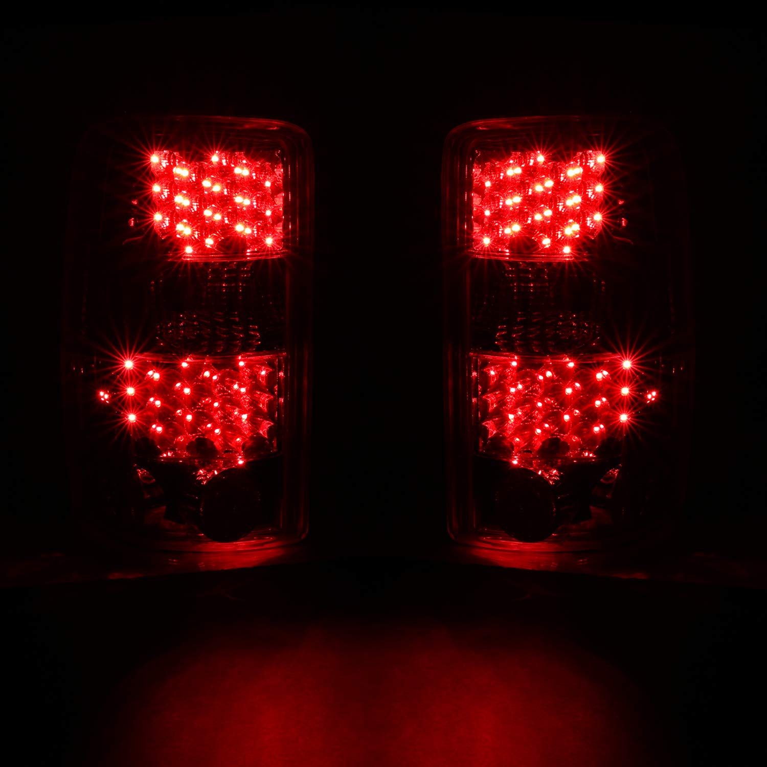 Smoke LED Brake Tail Lights Assembly Set for 2000-2006 Chevy Tahoe & Suburban | GMC Yukon | Passenger & Driver Side | Enhanced Visibility & Style for Night Driving