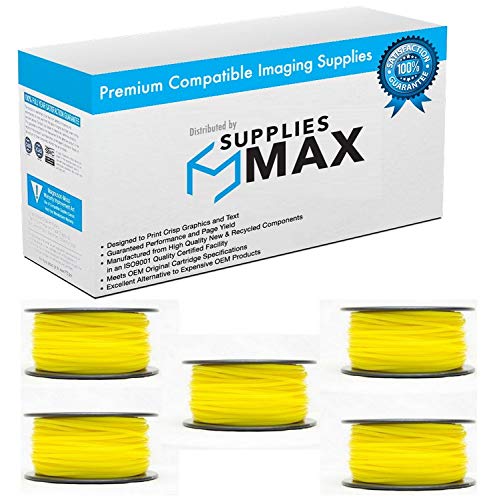 Premium 3D Printer Filament - Universal ABS Yellow (1.75mm, 1kg, 5-Pack) for High-Quality 3D Printing | Perfect for DIY Projects, Prototyping & Home Use
