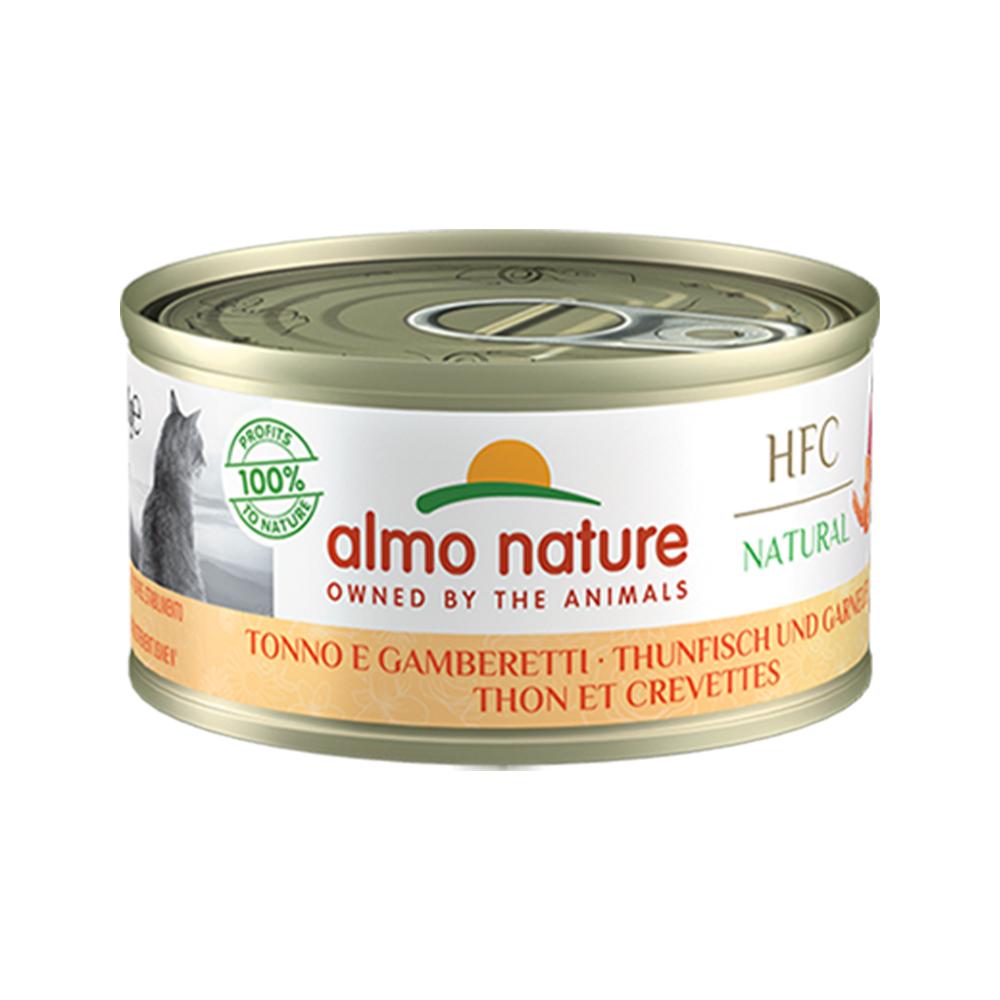 Premium HFC Natural Tuna & Shrimp Wet Cat Food - Grain-Free, High Protein Canned Cat Food for Adult & Senior Cats - Perfect for Mealtime, Travel & Picky Eaters