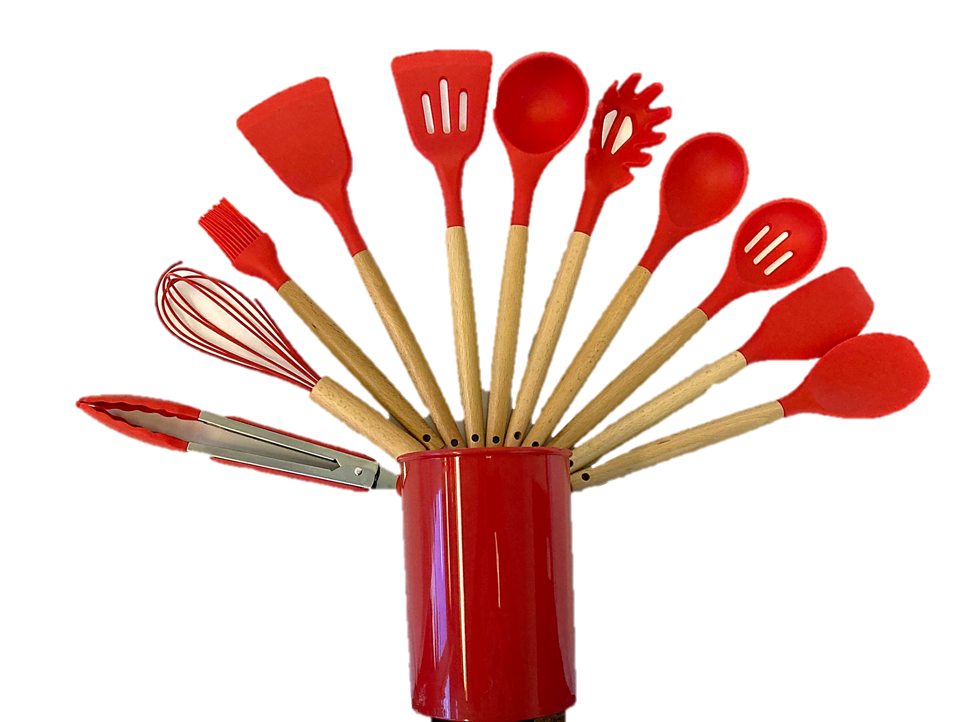 Premium 12-Piece Silicone Kitchen Utensil Set - Non-Slip Heat-Resistant Cooking Tools for Baking, Frying & Serving - BPA-Free Spatula, Turner, Spoon & Whisk Set - Ideal for Home Chefs & Professional Kitchens