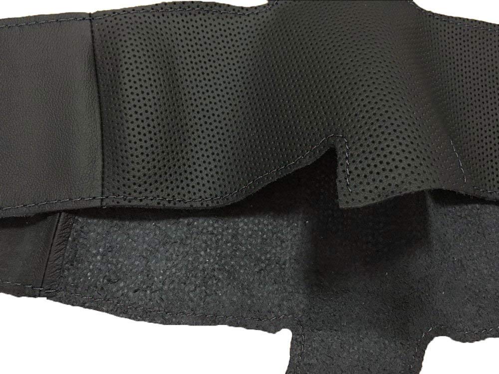 Premium DIY Stitch Steering Wheel Cover for Toyota Sienna (2015-2020) & Highlander (2014-2019) - 15 Inch Microfiber Leather with Black Stitching - Custom Fit Car Interior Accessory for Comfort & Style Upgrade