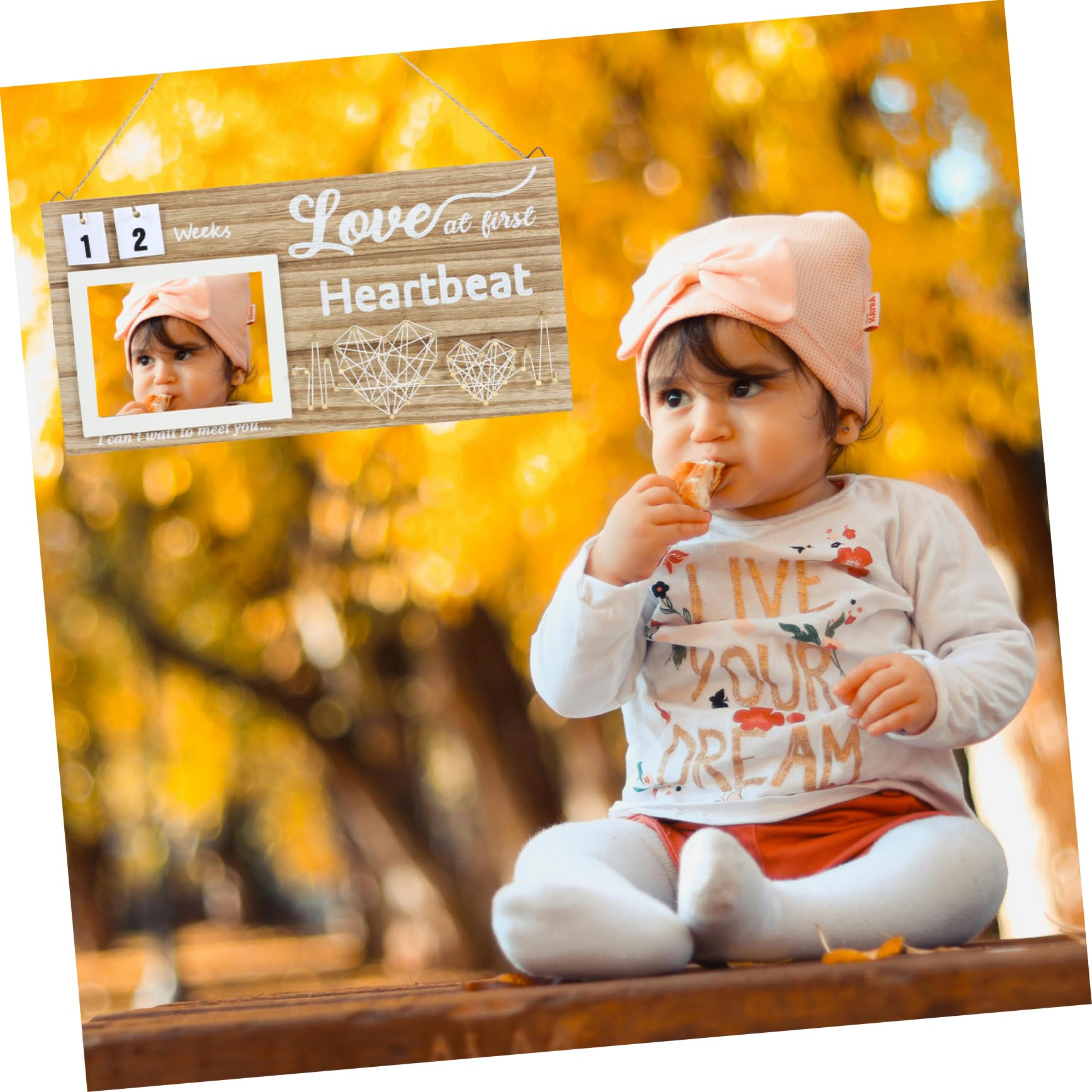 Wooden Baby Sonogram Photo Frame - Handmade Keepsake Display for Ultrasound Pictures, Newborn Photos & Family Memories - Perfect for Nurseries, Baby Showers & Gift Giving