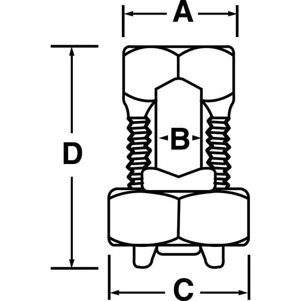 Thomas & Betts Blackburn 500M Split-Bolt Connector - Bronze Alloy Electrical Connector for 500-400 kcmil & 2/0 Stranded Wires - Ideal for Industrial Wiring, Electrical Panels & Power Distribution Systems