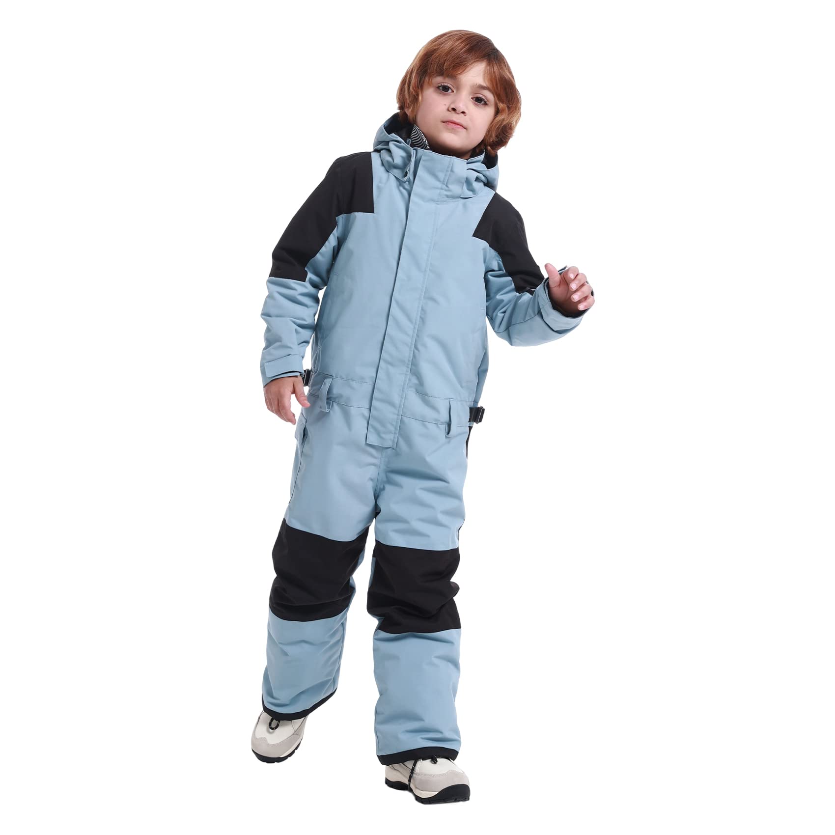 GSOU SNOW Kids Waterproof Ski Suit - One Piece Snowsuit for Boys & Girls - Windproof Snowboard Jumpsuit for Winter Sports & Outdoor Play - Perfect for Skiing, Snowboarding, and Snow Days