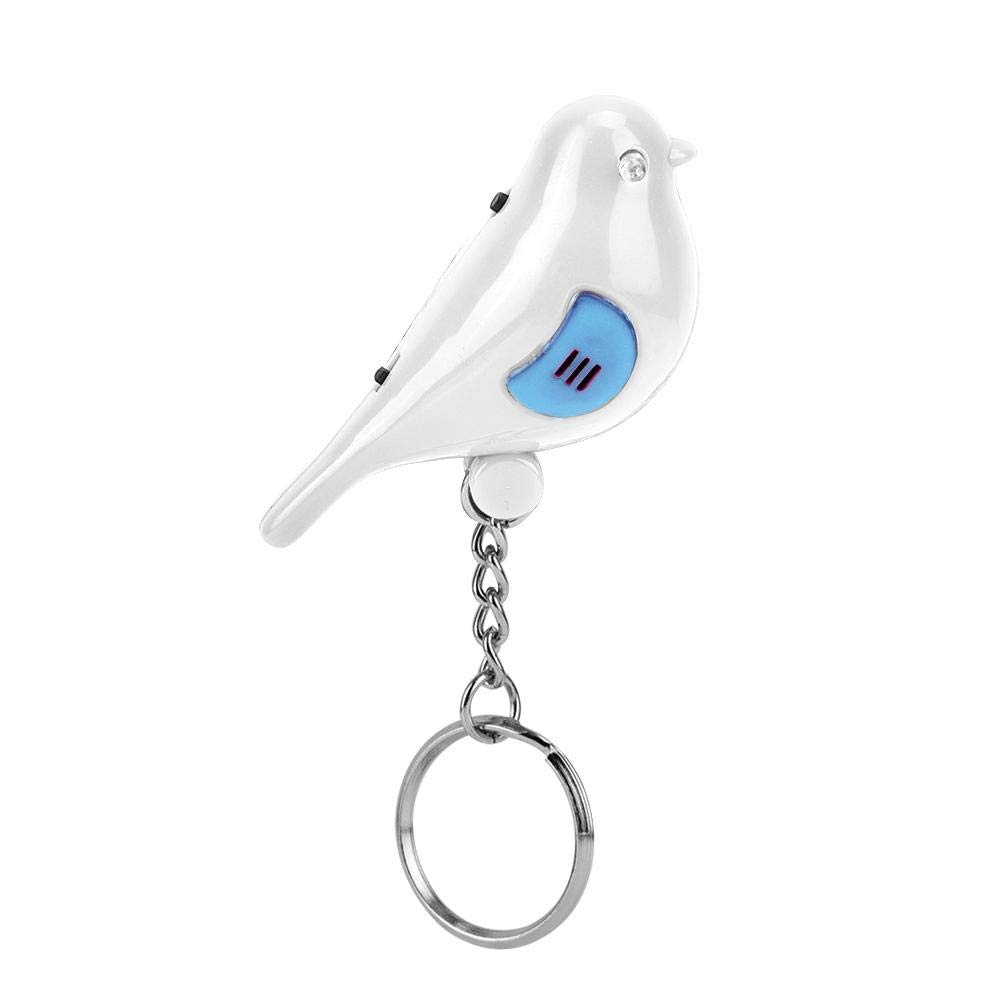 Smart LED Keychain Whistle with Voice Control & Anti-Lost Alarm - White Key Finder for Easy Key Location (Ideal for Night Use, Outdoor Activities & Key Organization)