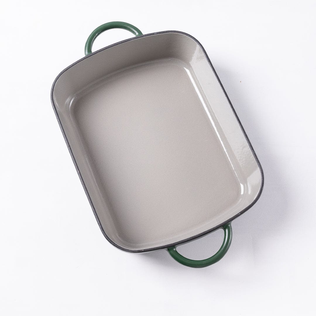 Premium Firra Cast Iron Baking Dish - 12 Inch Rectangular Skillet for Oven, Grill & Stovetop - Perfect for Casseroles, Lasagna, Roasts & More - Rust-Resistant & Even Heat Distribution