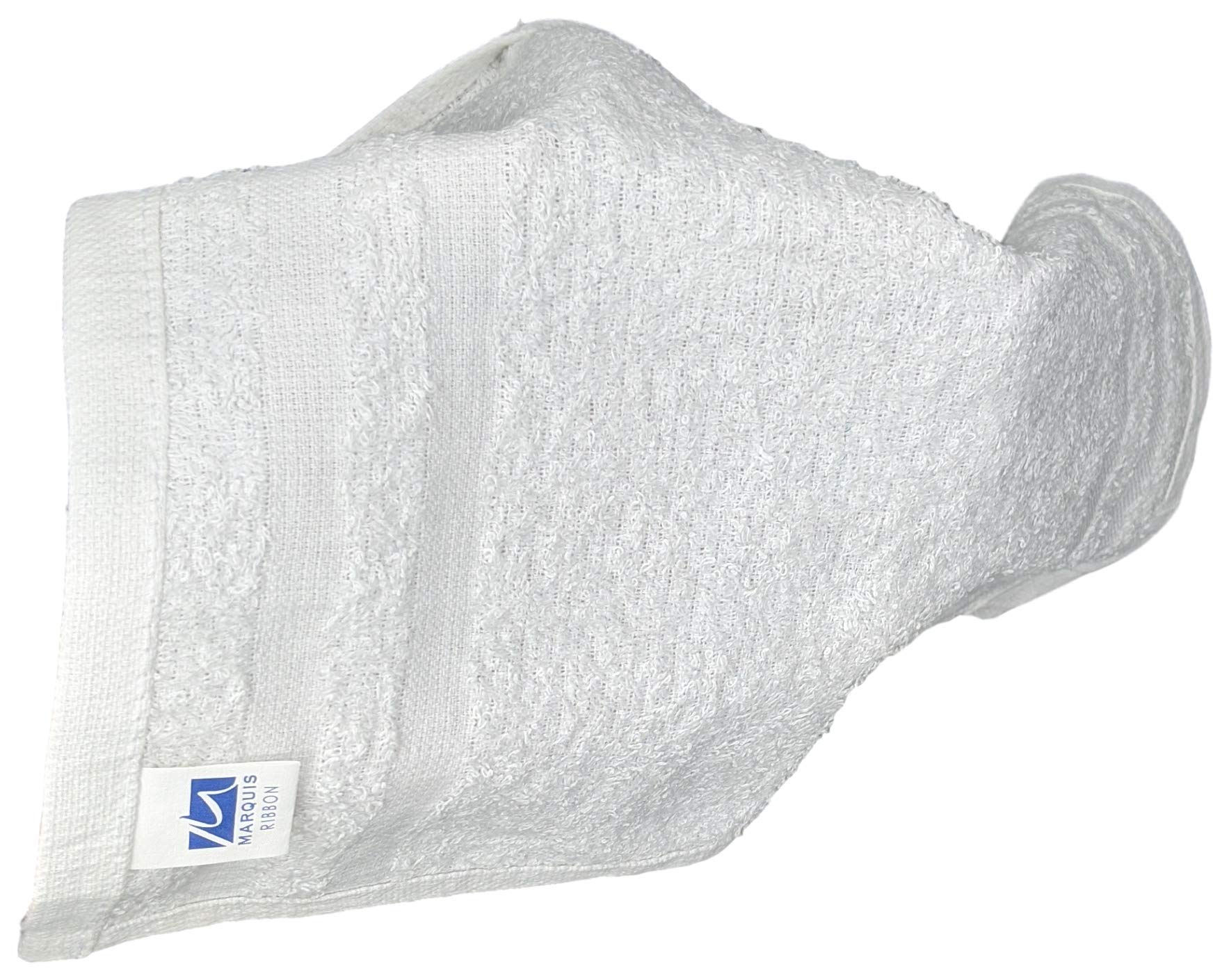 960 Pack - 12x12 Inch White Cotton Ribbon Washcloths - Reusable Lightweight Thin Cleaning Rags for Wood Staining, Painting, Crafts, Garage & Auto Detailing - 1 LB per Dozen - Perfect for DIY Projects & Household Cleaning