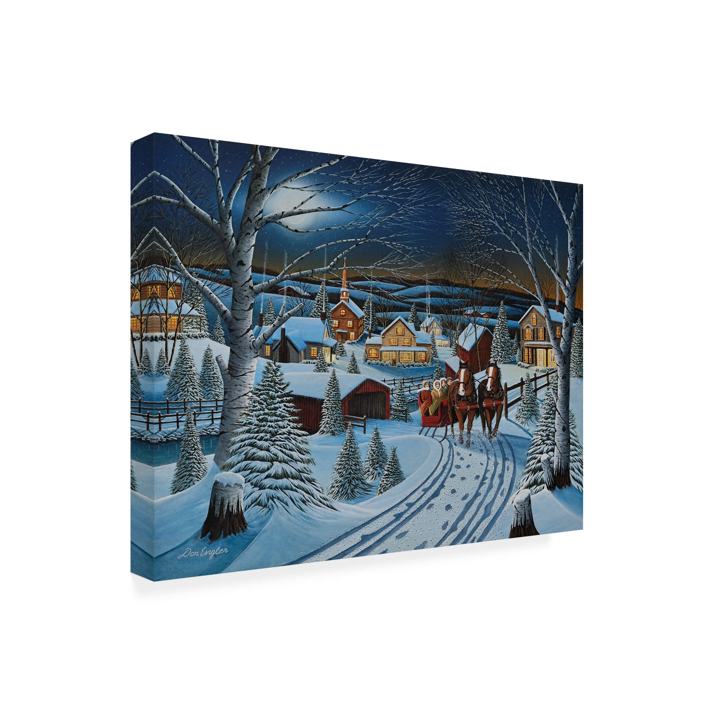 Trademark Fine Art 'To Grandmas House' Canvas Wall Art by Don Engler - Perfect for Living Room, Bedroom & Home Decor