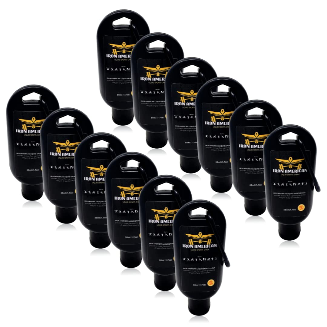 IRON AMERICAN Liquid Sports Chalk - Non-Messy Weightlifting Chalk for Strong Grip | Long Lasting Formula for Gym, Rock Climbing & CrossFit | Perfect for Training, Competitions & Outdoor Sports Activities