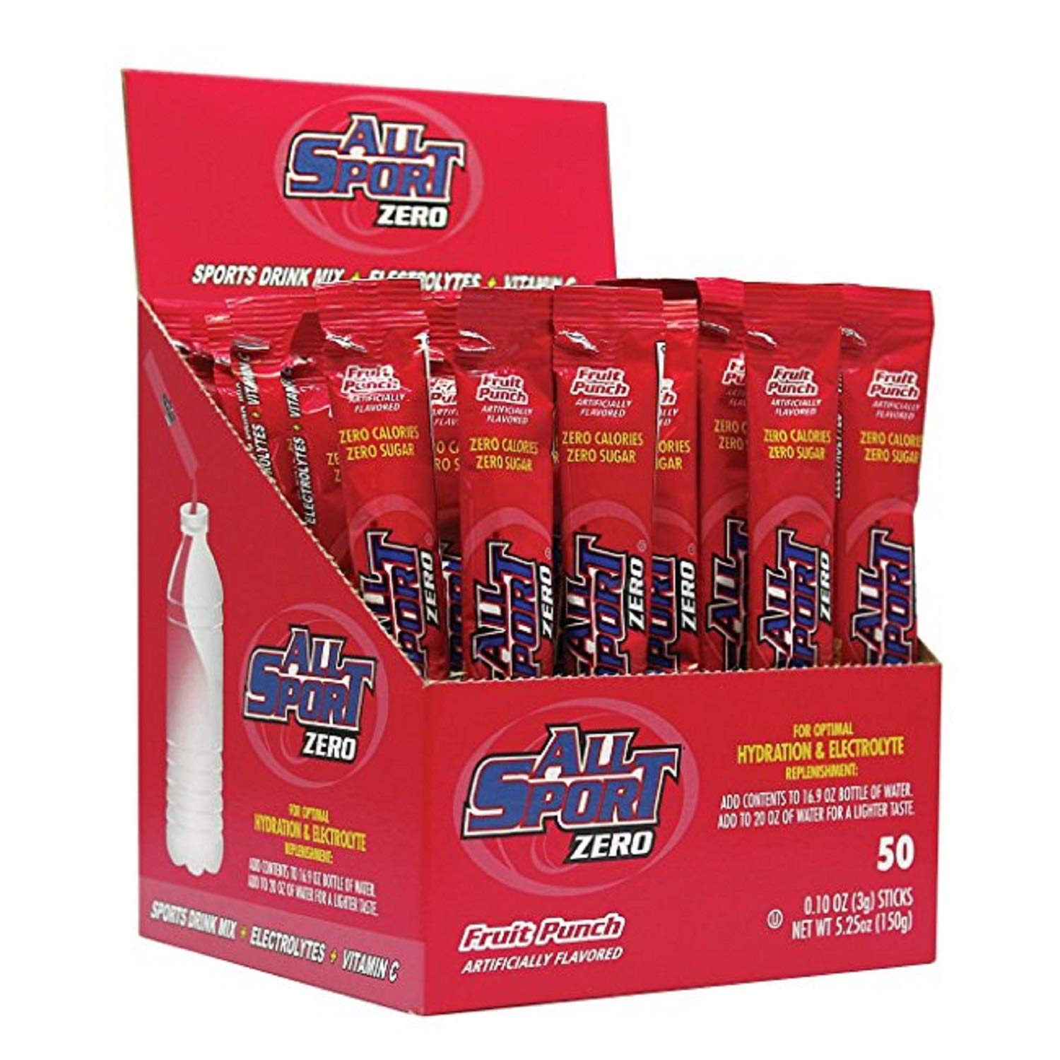 All Sport Zero Powder Sticks Variety Pack - 500 Count (10 Boxes of 50) | Electrolyte Hydration for Athletes, Gym Workouts & Outdoor Activities