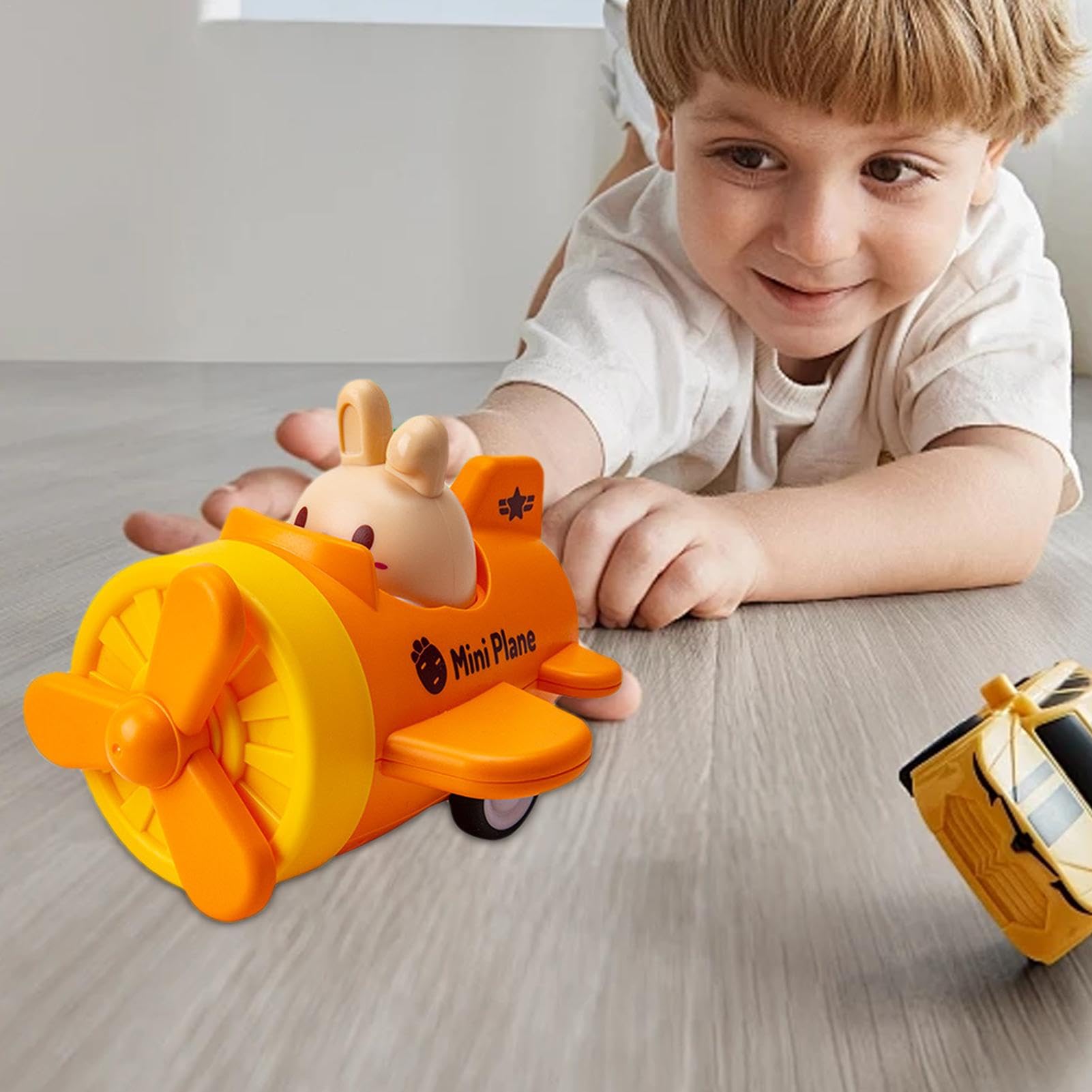 Kids Push-Up Airplane Toy - Educational Inertial Aircraft Model for Toddlers, Boys & Girls | Fun Learning & Outdoor Play Toy for Family Adventures