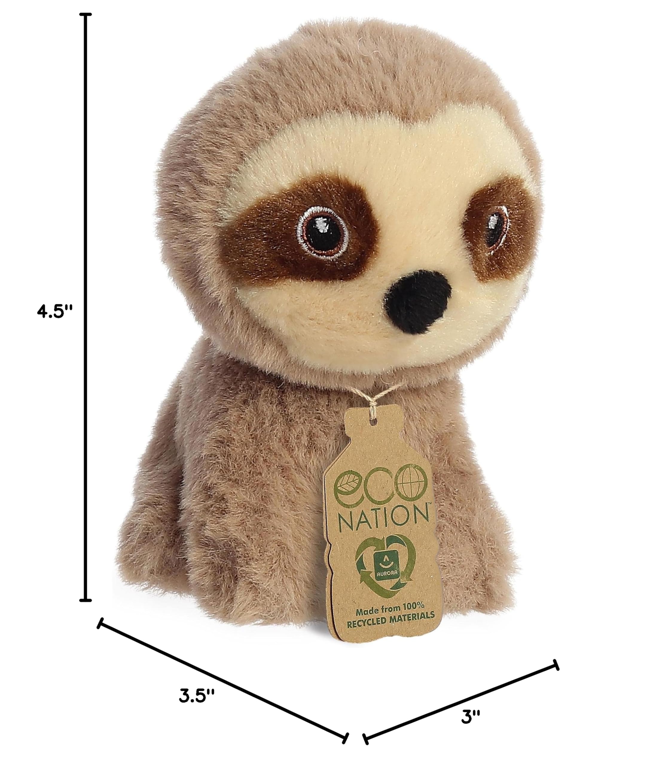 Eco-Friendly Mini Sloth Plush Toy - 5