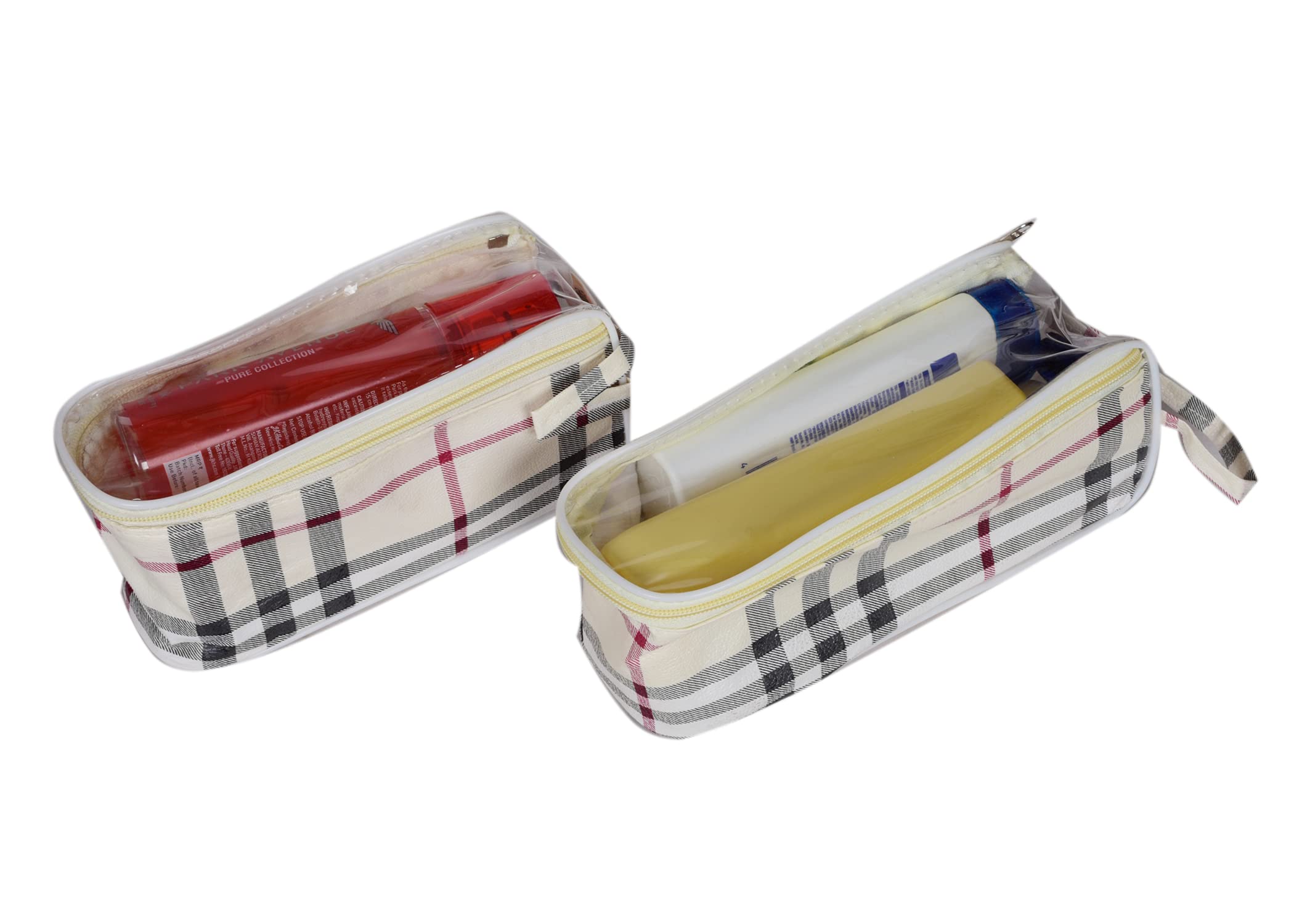 Multipurpose Travel Cosmetic Organizer & Jewelry Storage Bag - Waterproof Zippered Toiletry Makeup Case for Women, Set of 2 (Multicolor) - Perfect for Travel, Home Organization & Daily Makeup Storage