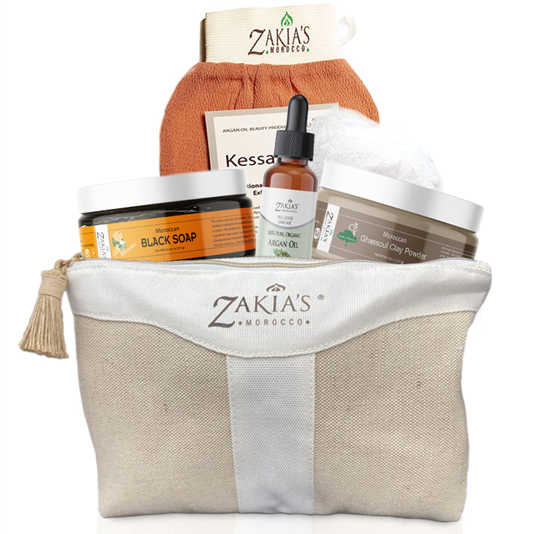 Hammam Home Face and Body Spa Set - Orange Blossom Scented for Relaxation & Self-Care | Perfect for Bath, Massage, and Aromatherapy
