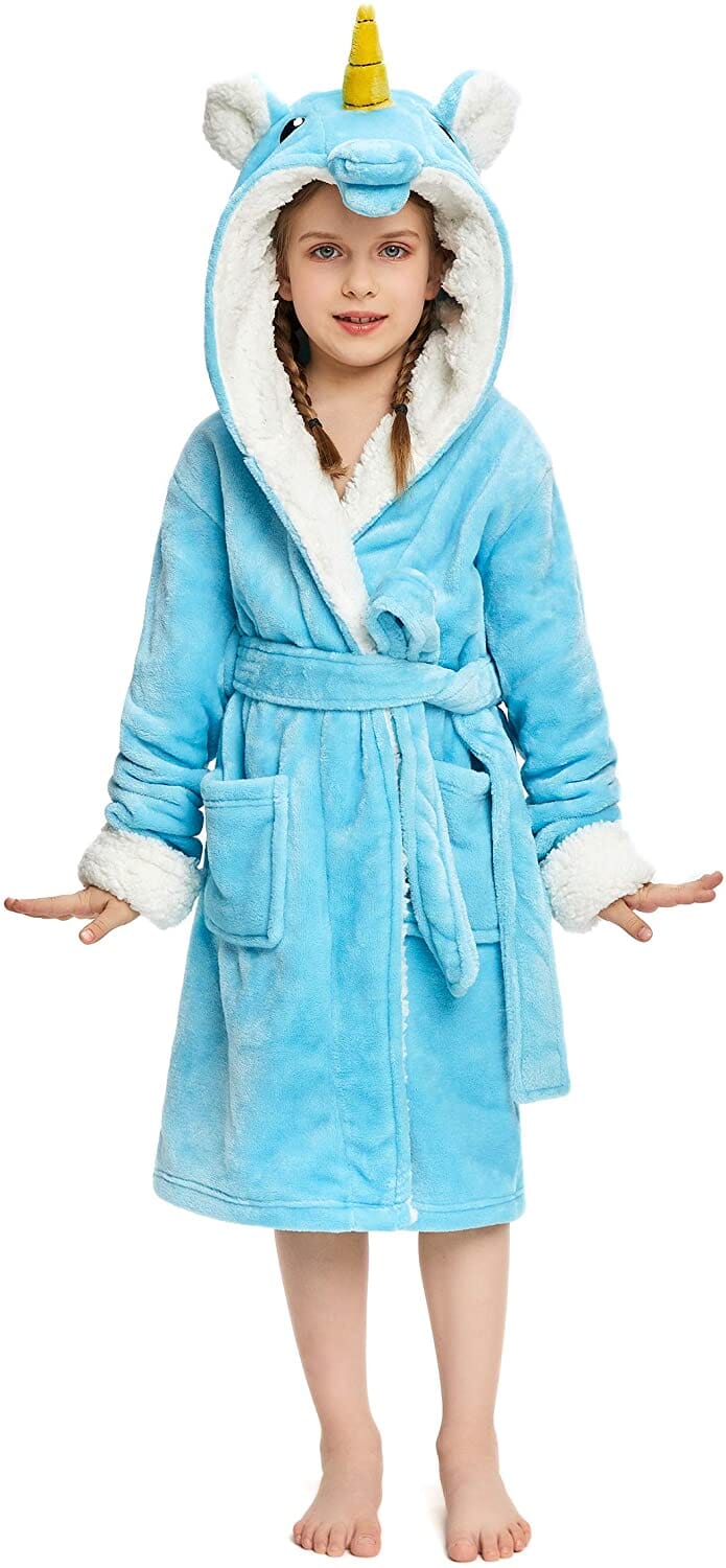 Soft & Cozy Princess Unicorn Bathrobe for Kids - Fast Priority Shipping - Perfect for Birthday Gifts, Spa Days & Bedtime Comfort