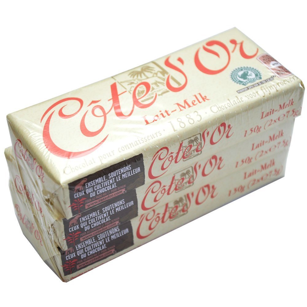 Premium Belgium Chocolate - Cote d'Or Milk Chocolate 33% Cacao (5.3 Oz, Pack of 3) | Gourmet Gift, Dessert Topping & Baking Ingredient