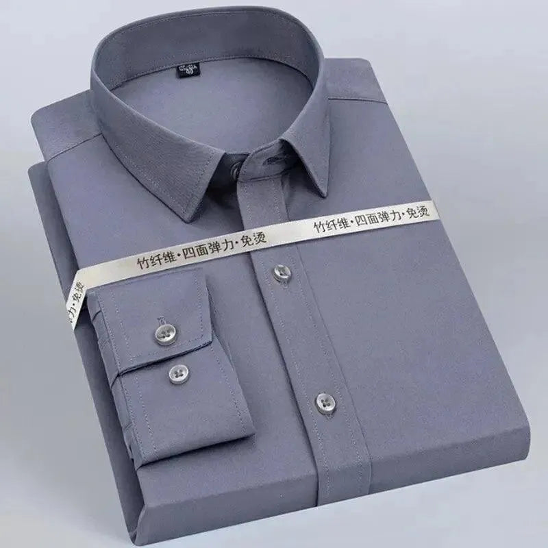 Premium Men's Dress Shirt - Slim Fit Formal Business Shirt for Office, Interview & Wedding - White Classic Oxford Cotton Button Down Shirt