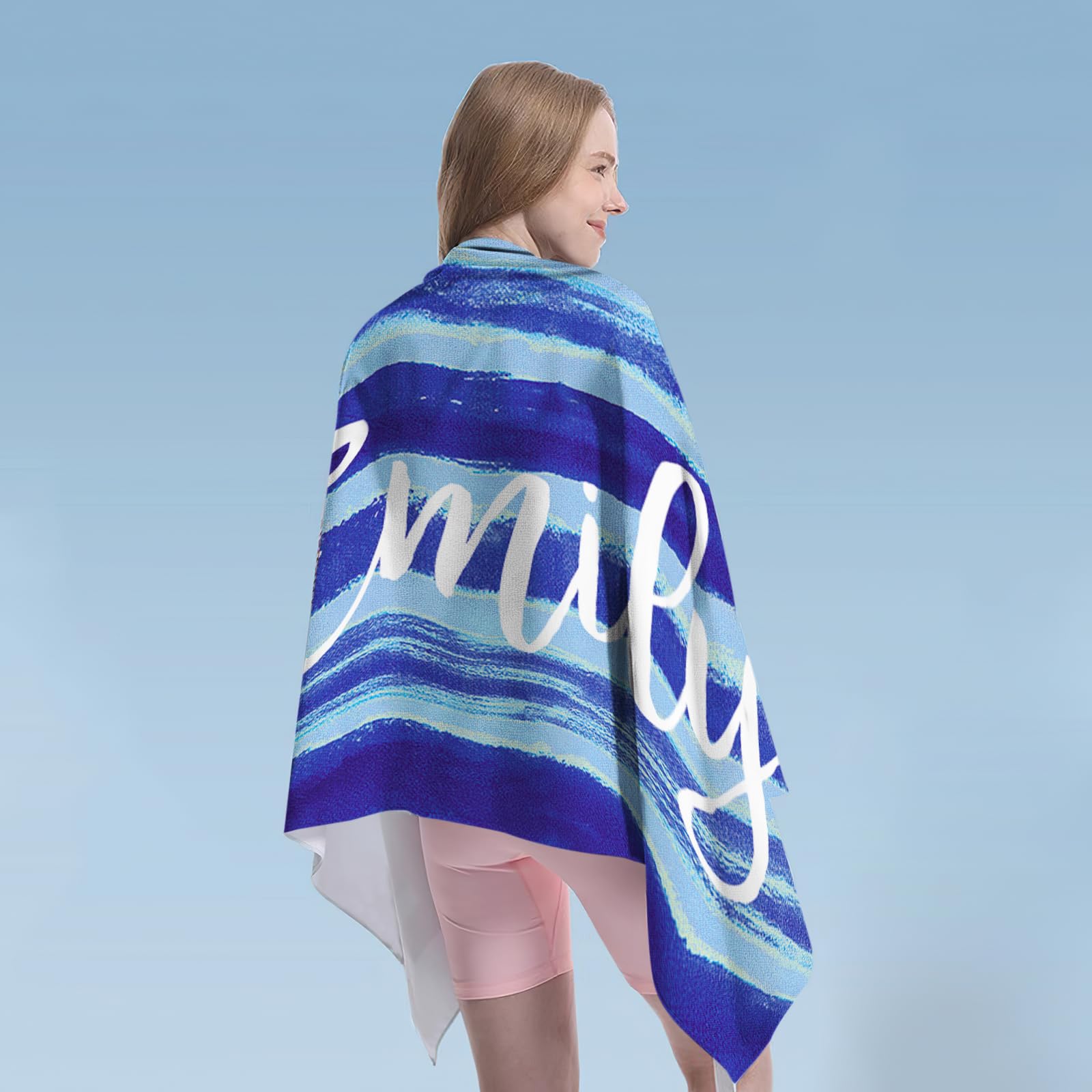 Novgarden Personalized Beach Towels with Name - Custom Quick Dry Microfiber Cotton/Poly Blend Pool Towel (30''X60'') - Perfect for Beach, Travel, Swimming Pool & Bathroom Decor - Great Gift for Summer Vacations and Water Activities