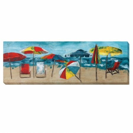 At the Beach Canvas Wall Art - 16 Inch Coastal Painting for Living Room, Bedroom & Office Decor | Artistic Home Gallery 1648331G
