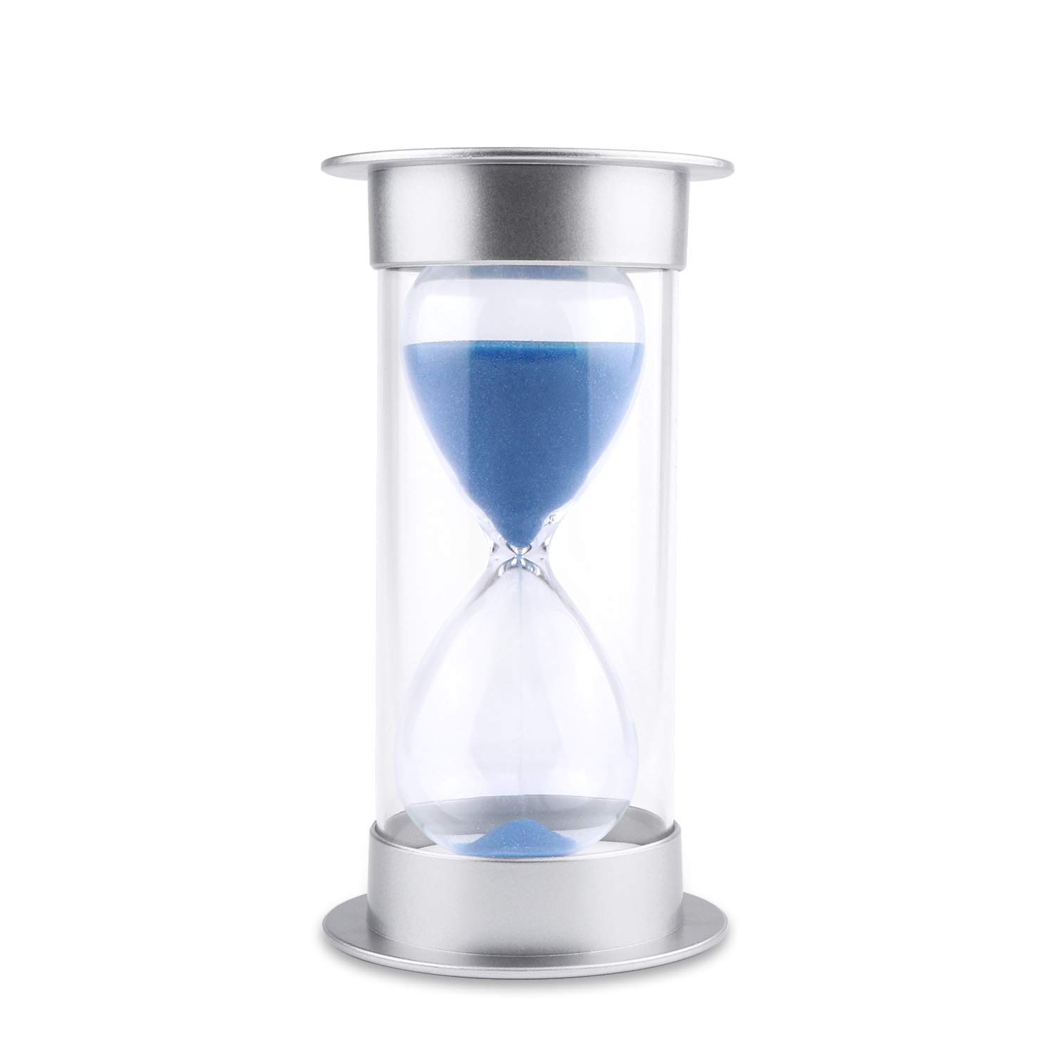 5/10/15/30/45/60 Minute Hourglass Sand Timer - Blue Vintage Sandglass for Office Desk, Classroom, Kitchen & Home Decor - Perfect for Romantic Mantel, Bookshelf, Curio Cabinet - Great Christmas Birthday Gift & Kids Games (5 Minute, Blue)