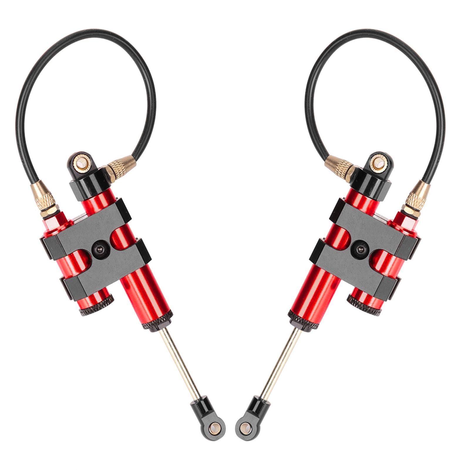 Germerse 1/10 Scale Metal RC Car Shock Absorber Set - Negative Pressure Damper for RC Crawler & Off-Road Vehicles (Red) | Durable Suspension Upgrade for Rough Terrain & High-Speed Racing
