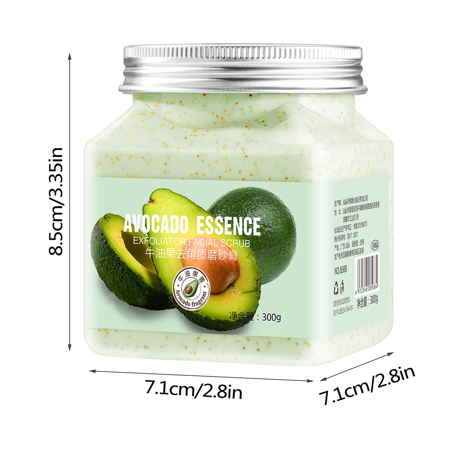 Peach Mango Avocado Body Scrub - Vitamin C Sugar Scrub for Exfoliating, Nourishing & Smoothing Skin | Perfect for Dry Skin Care & Spa Day at Home