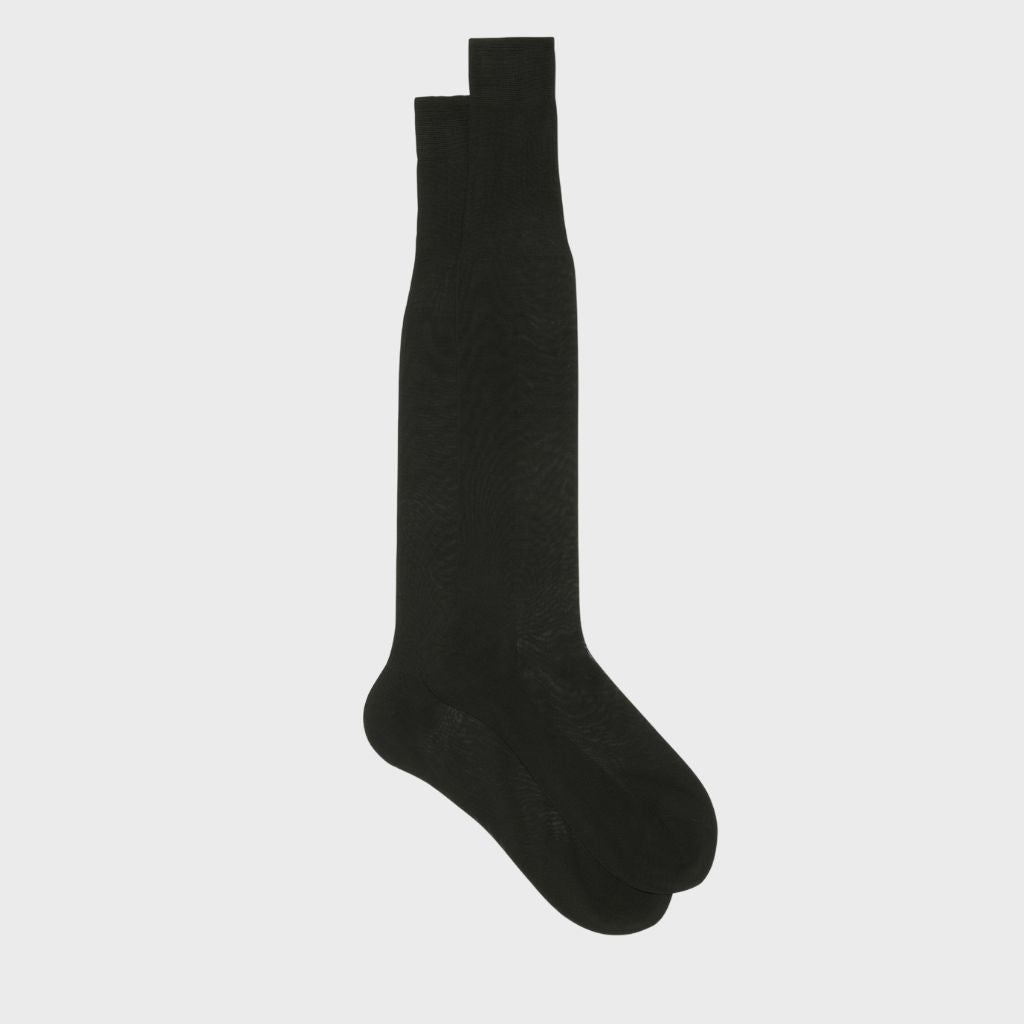 BRESCIANI Men's Cotton Plain Casual Socks - Dark Brown | Comfortable Everyday Wear for Work, Gym & Outdoor Activities