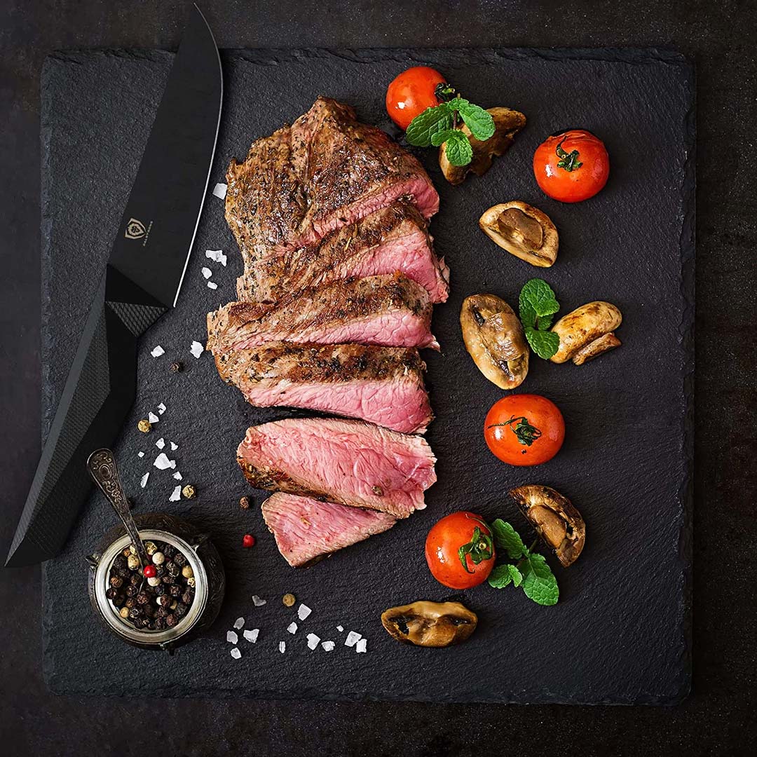 Premium 4-Piece Steak Knife Set - Shadow Black Series | NSF Certified | High-Performance German Steel | Dalstrong | Perfect for Steak Dinners, BBQ Parties & Gourmet Cooking
