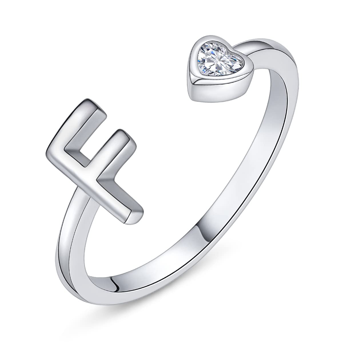 925 Sterling Silver Initial Rings for Women - A-Z Alphabet Stackable Rings, Personalized Jewelry Gifts for Wife, Daughter, Girlfriend | Perfect for Everyday Wear, Stacking, Birthdays & Special Occasions