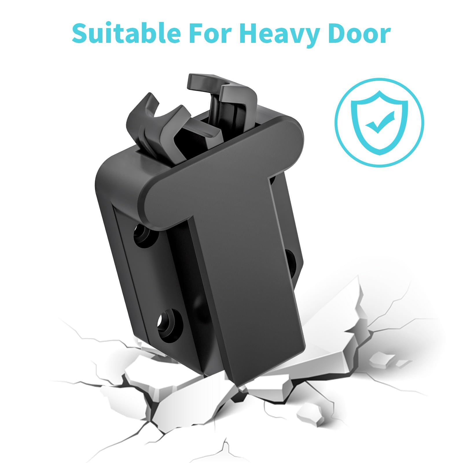 Black 4-Pack Cabinet Push Latch - Push to Open Self-Locking Catch for Cabinet, Drawer, Wardrobe & Kitchen Door | Durable Rebound Latch Hardware for Easy Access (Perfect for Home, Office & RV Organization)