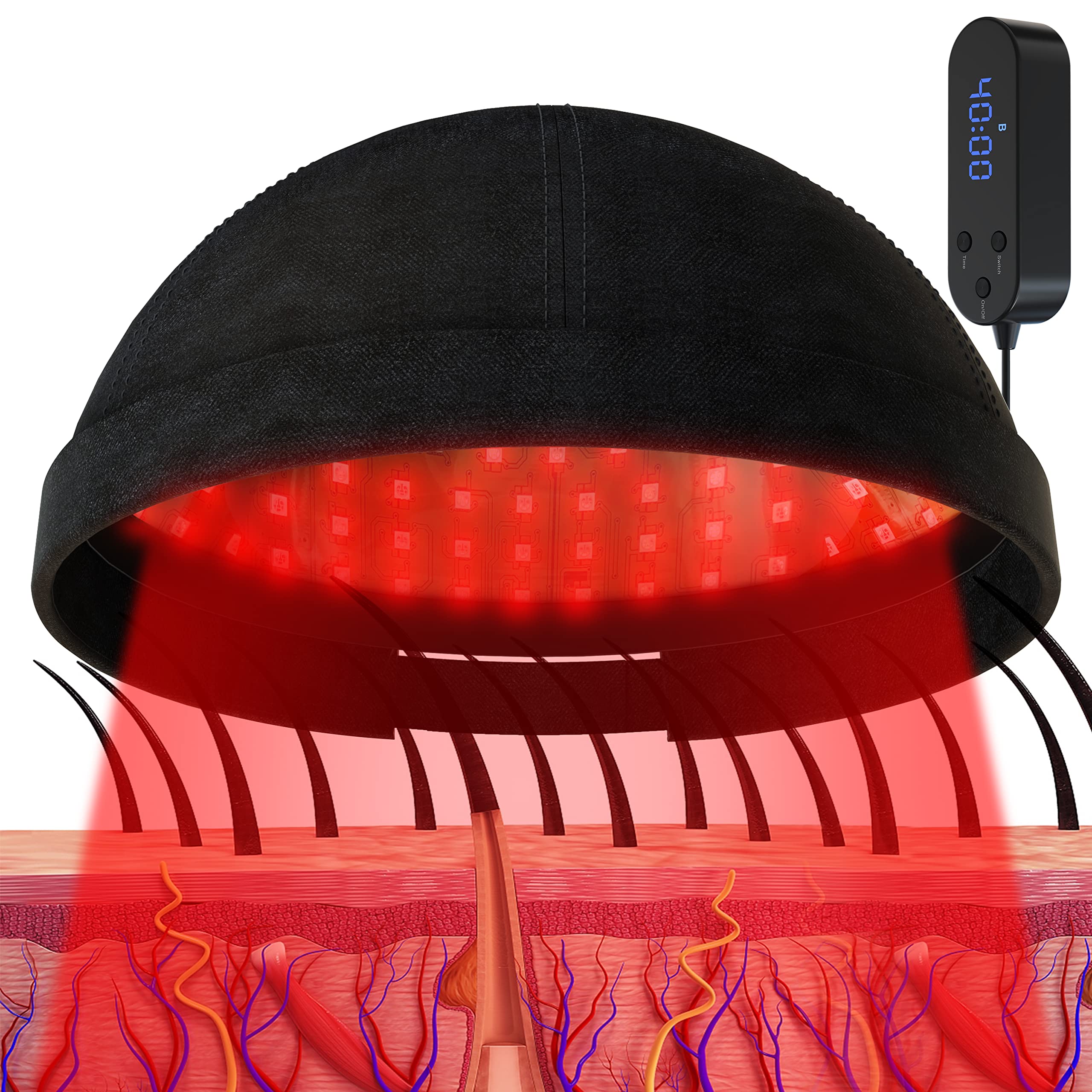 KTS Laser Therapy System for Hair Growth & Regrowth - Hair Loss Treatment Helmet for Men & Women - FDA Cleared for Thinning Hair - At Home Hair Care Solution for Daily Use