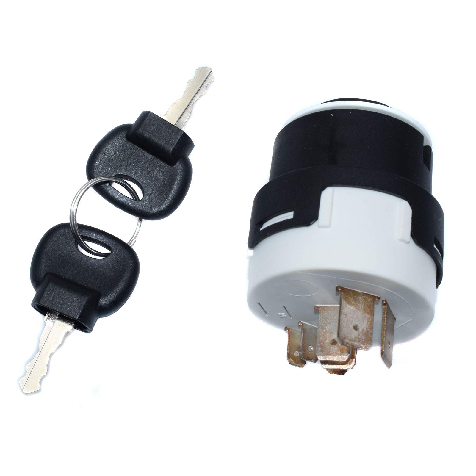 JCB New Holland Case Manitou 701/80184 701/45500 Replacement Ignition Switch with 2 Keys - Compatible with Tractors, Excavators & Heavy Equipment - Perfect for Farm, Construction & Industrial Use