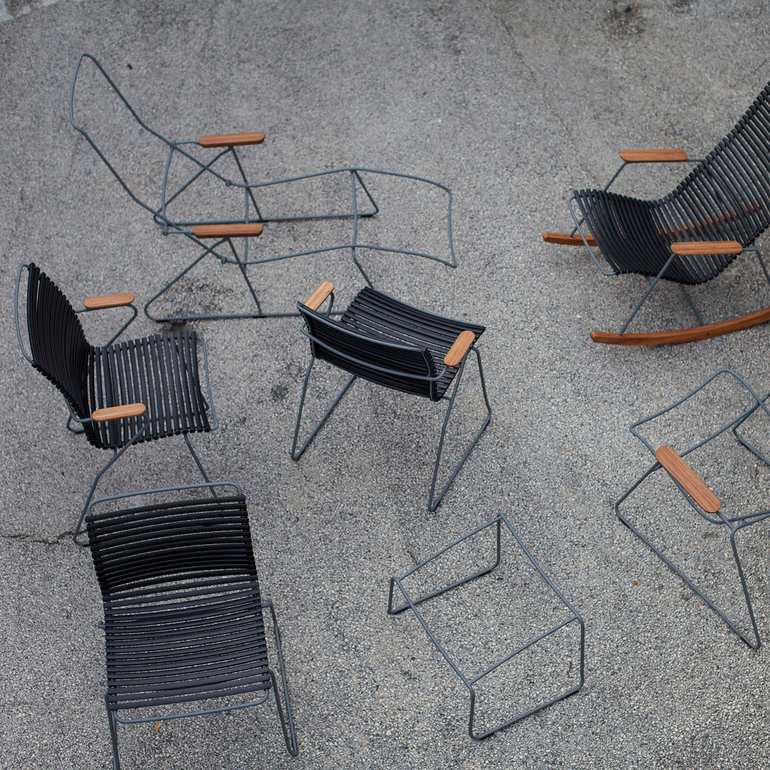 Click Outdoor Dining Chair with Armrests - Patio, Garden, and Poolside Seating for Comfortable Outdoor Dining