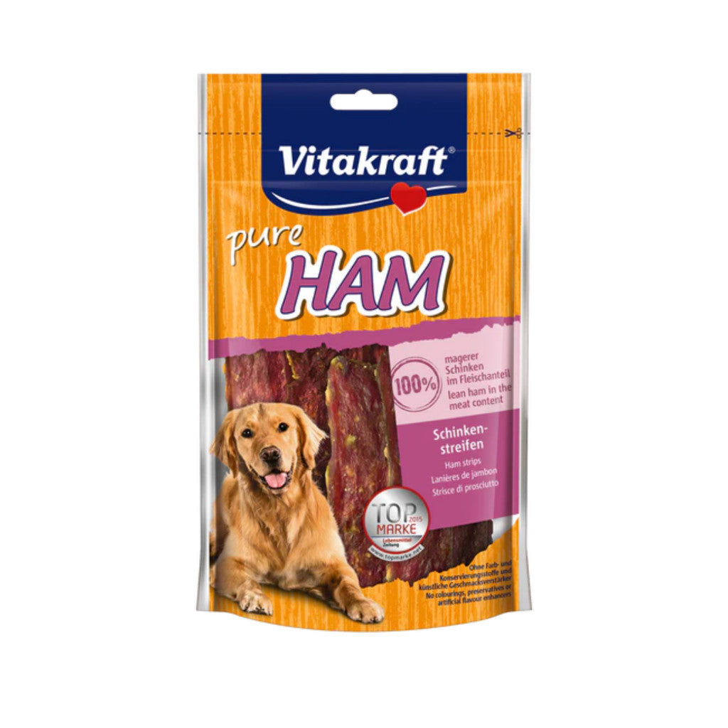 Vitakraft Natural Dog Treats 80g - Healthy Chicken, Cheese, Beef, Lamb, Duck, Ham & Fish Flavors for Small & Large Dogs - High Protein Snacks for Training, Rewards & Dental Care