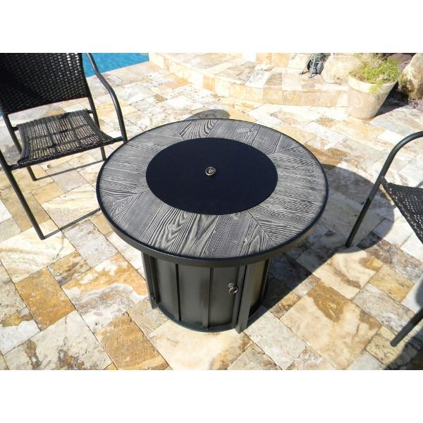 Portable Faux Wood Propane Fire Pit - Outdoor Patio, Backyard, Camping - Lightweight & Compact Design for Easy Transport