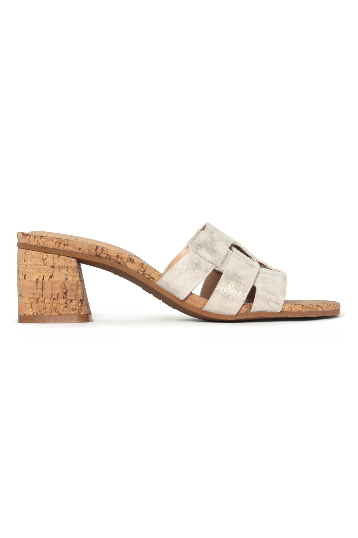 Gloriana Women's Pewter Mule Sandals - Comfortable Slip-On Shoes for Casual Wear, Beach, and Summer Outfits