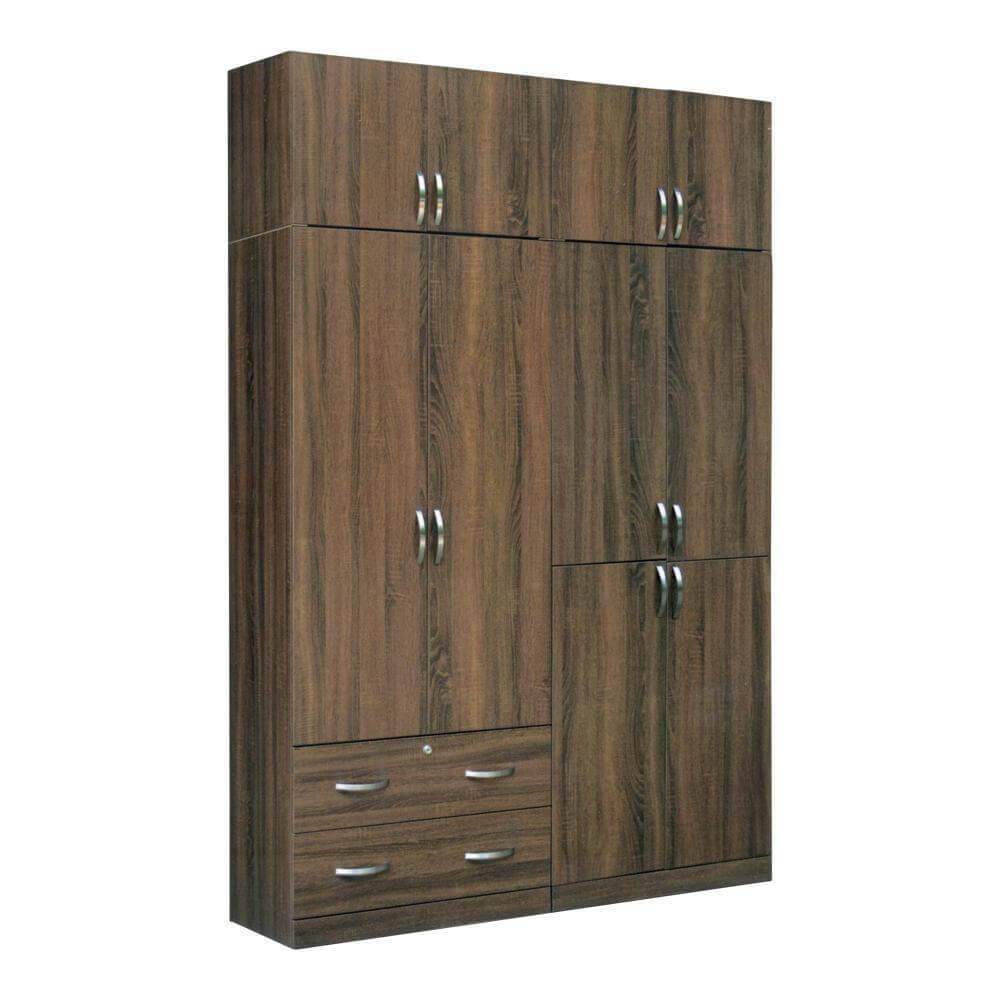 Elisa Open Door Wardrobe with Top - Modern Wooden Closet for Bedroom & Living Room Storage - Perfect for Organizing Clothes, Shoes, and Accessories