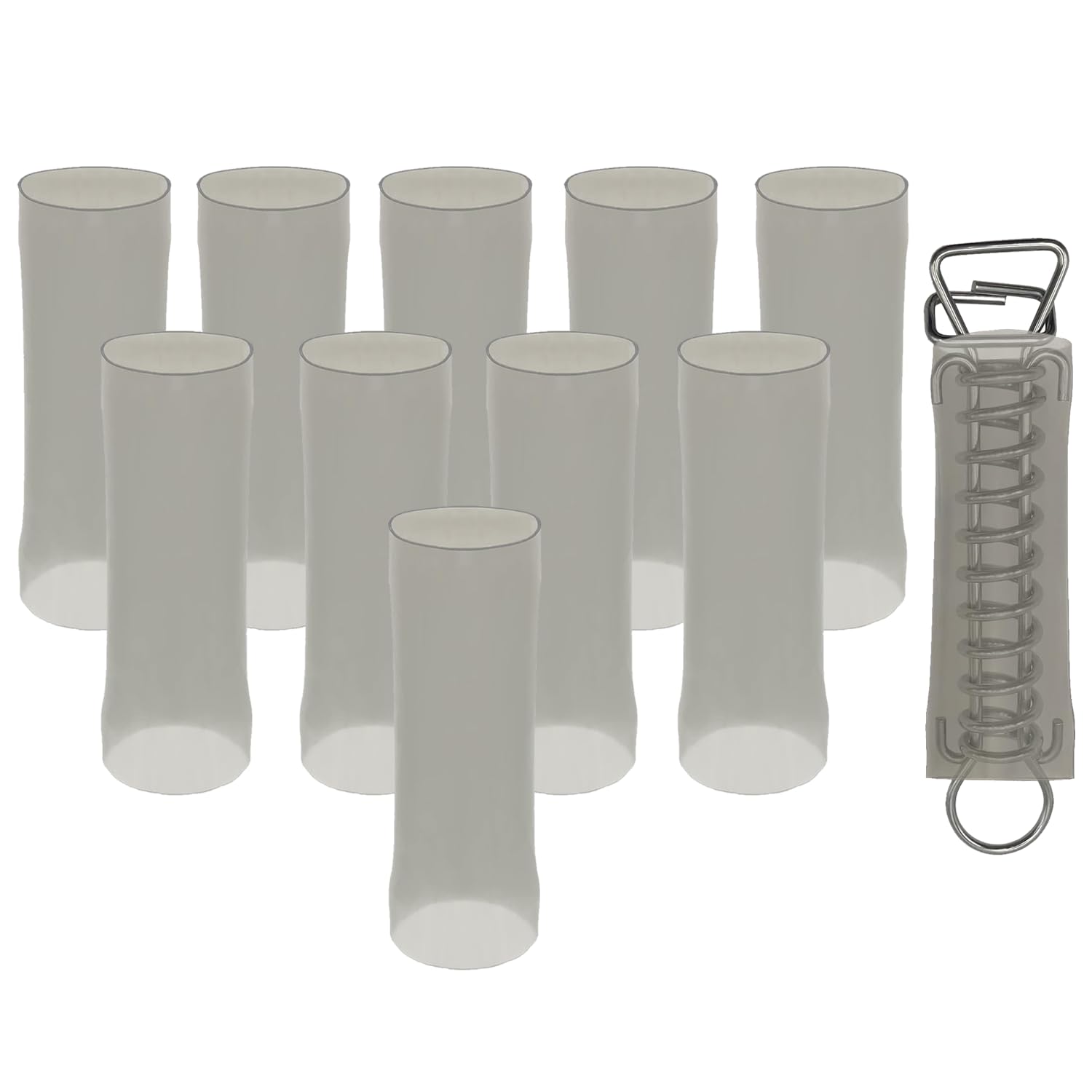 Poolzilla 10 Pack Vinyl Sleeves for Pool Safety Cover Springs - Protect Springs and Decks from Scratching - Ideal for Inground Pool Maintenance