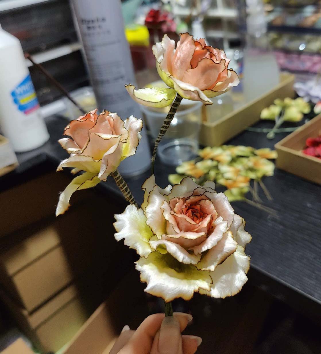 Elegant Rose Silk Corsage for Weddings - Handmade Floral Boutonniere for Bridesmaids, Prom & Special Events (Ronghua)