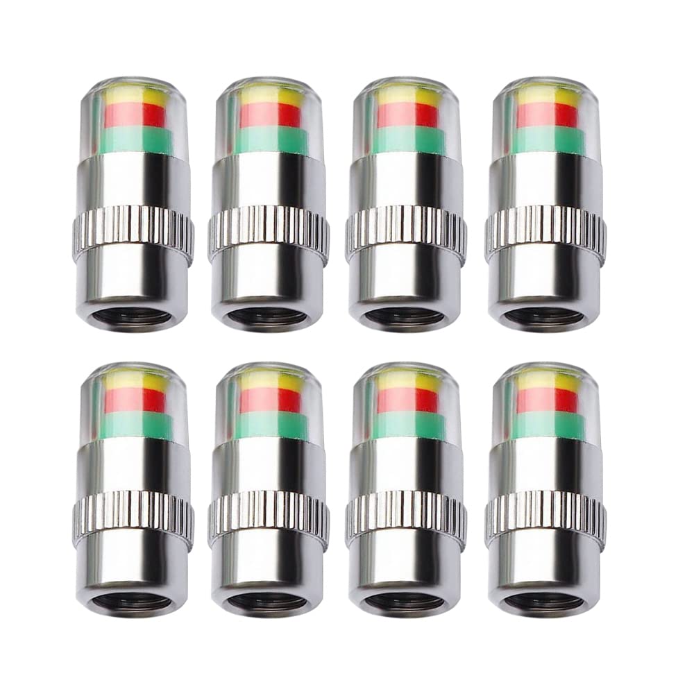 Gigicloud Tire Pressure Monitor Valve Caps 2.0-2.3bar for Cars Motorcycles Bikes - Drive with Confidence