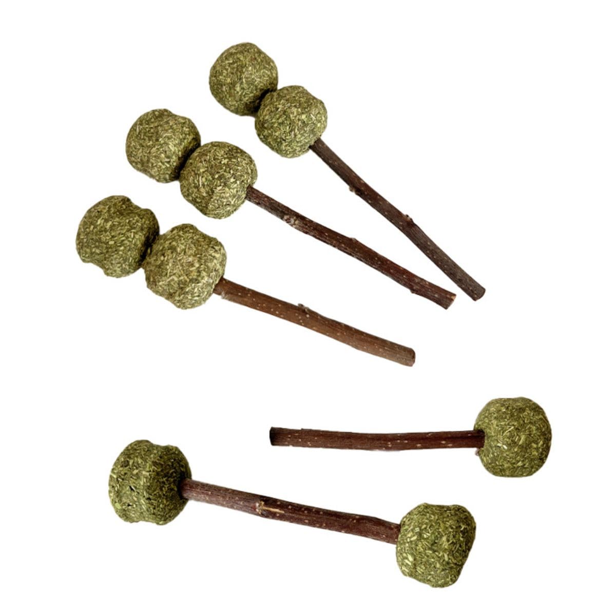 12PCS Natural Rabbit Chew Toys for Teeth - Apple Wood Sticks, Alfalfa Grass Balls & Molar Bars for Chinchillas, Guinea Pigs & Small Pets | Small Animal Dental Care & Stress Relief Toys for Cages, Playtime & Enrichment Activities