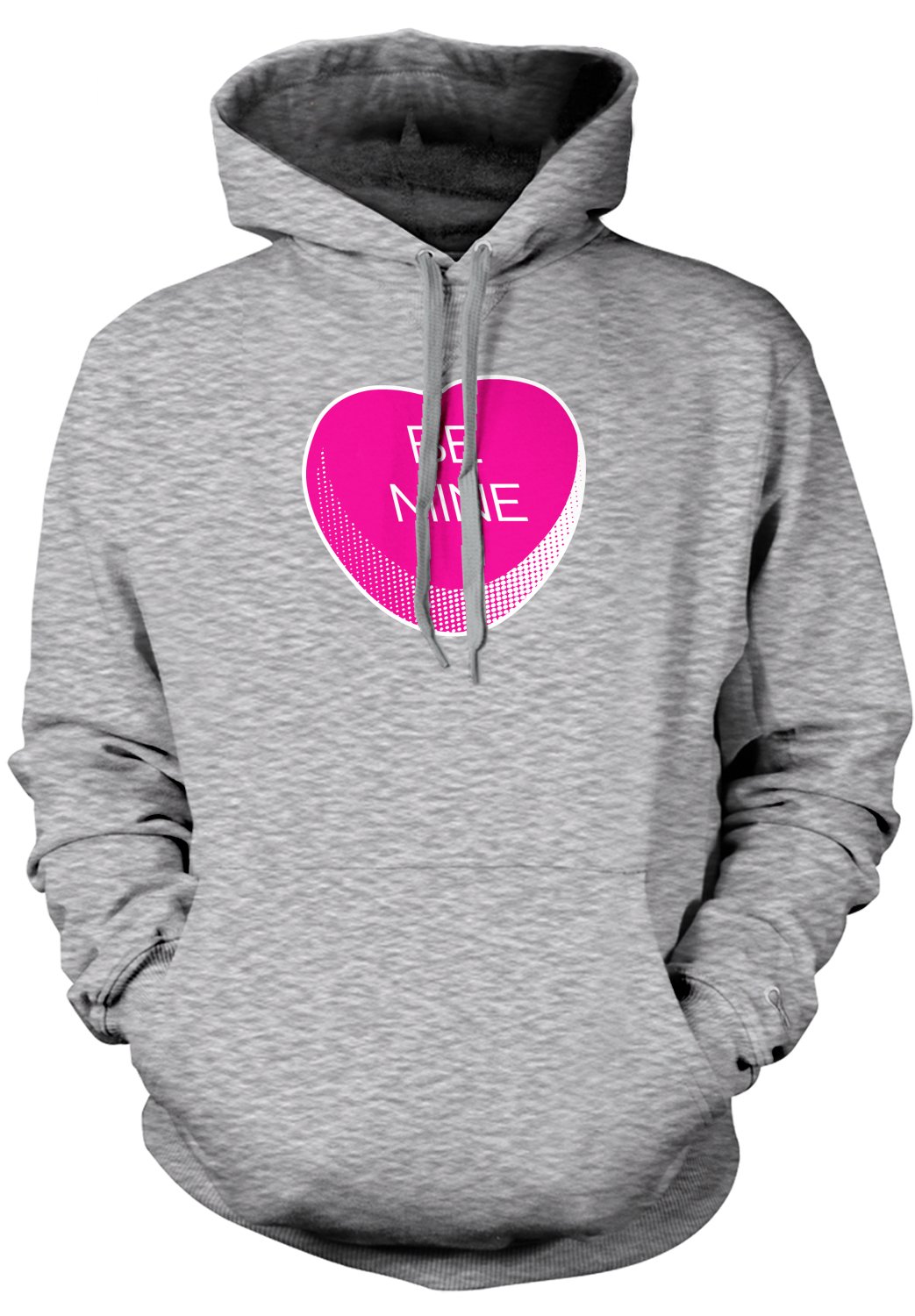 Amdesco Men's Valentine's Day Hoodie - Heart Candy Print Sweatshirt with Hood for Couples Gifts & Romantic Date Nights