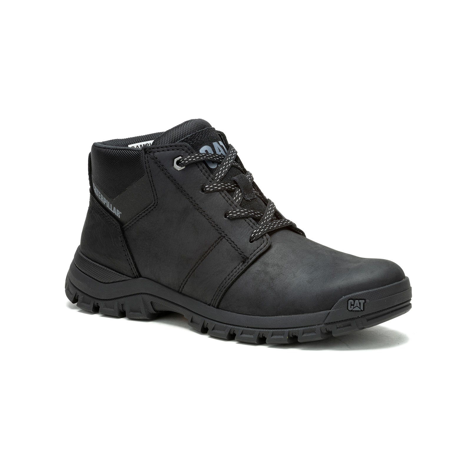 **Threshold Soft Toe Chukka Work Boots for Men - Black Leather Comfortable & Durable - Ideal for Construction, Hiking & Outdoor Work**