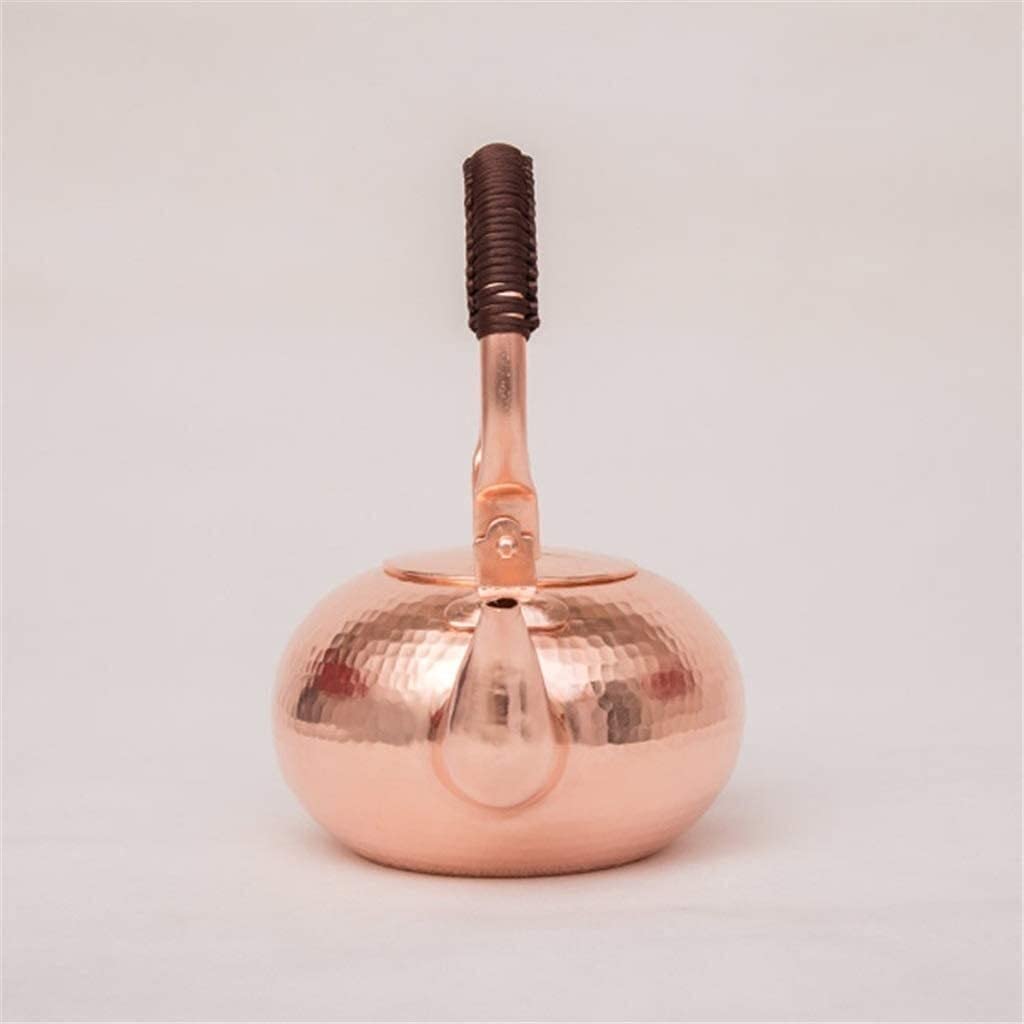 1.3L Copper Tea Kettle for Stove & Induction Cooker - Traditional Handmade Tea Pot & Coffee Server - Perfect for Home, Office & Camping Use