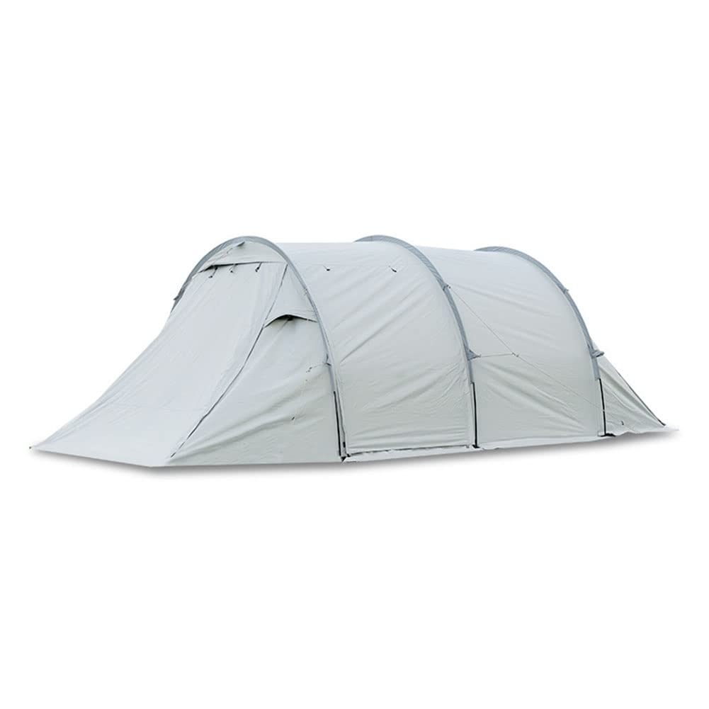 6-8 Person Family Camping Tent - Removable Bedroom & Entrance Room Tunnel Tent for Outdoor Adventures, Festivals & Hiking | Waterproof Footprint Dome Tent (White, 550x265x190cm) - Perfect for Family Camping Trips, Music Festivals & Backpacking Expeditions